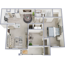 1 bed/1 bath w/ study 2125 floor plan